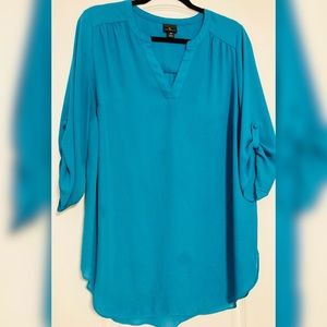 Women’s plus 0X Worthington teal tunic